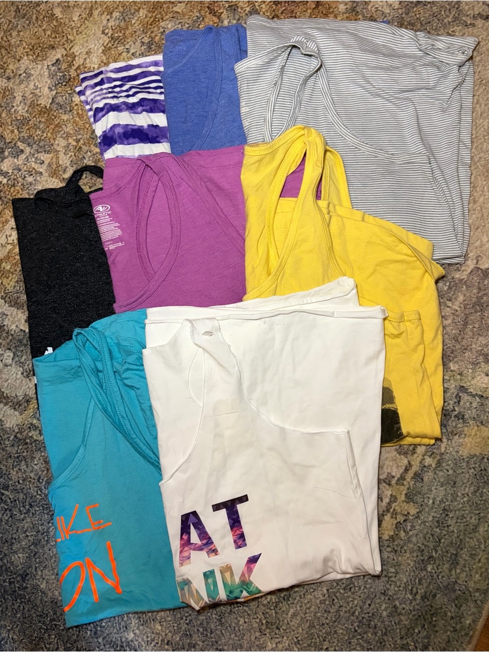 Mixed Women's Tank Lot  Bright Multi Colored